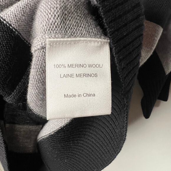 Tory Burch Striped Turtleneck Tunic Wool Merino Sweater Size Small - Picture 6 of 8